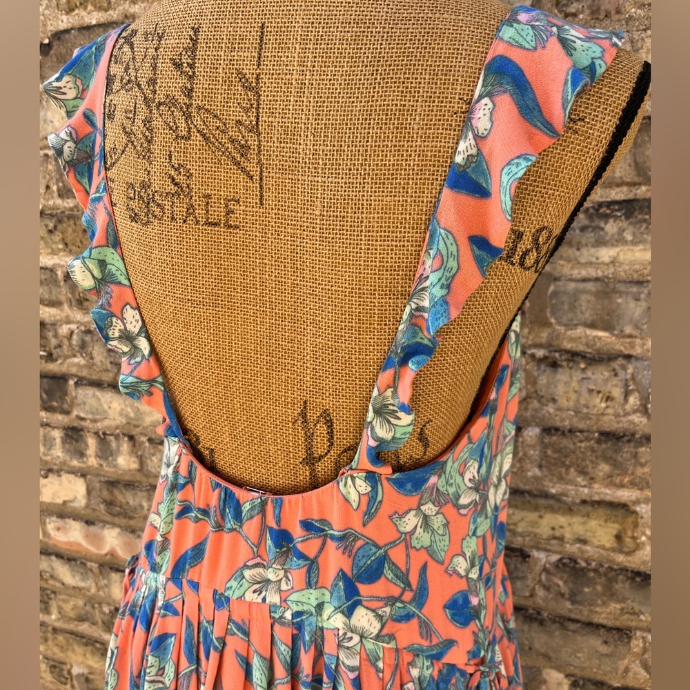 Free People Dear You Mini Sun Dress Floral Boho Backless Size XS - Picture 10 of 13